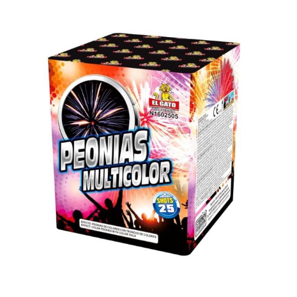 Peonias Multicolor El Gato F2, 1.3g, 25 Schuß, N1602505