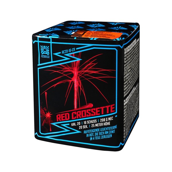AC20-16-CR Red Crossette Argento Funke