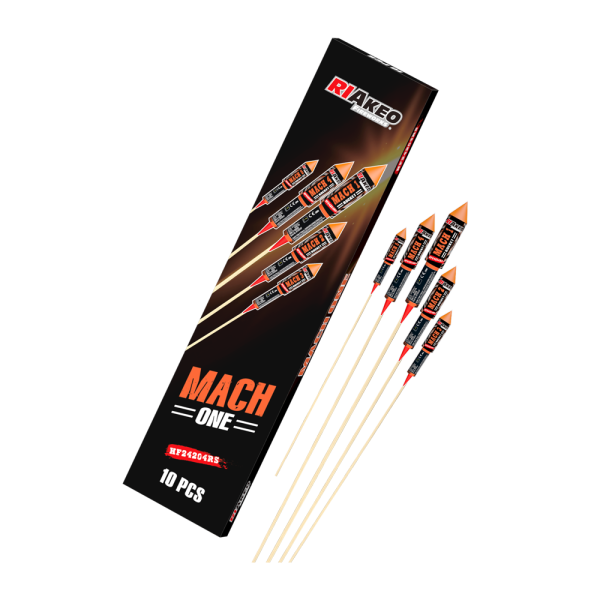 HF24204Rs "Mach one-Raketen" 10er-Schachtel von Riakeo Fireworks