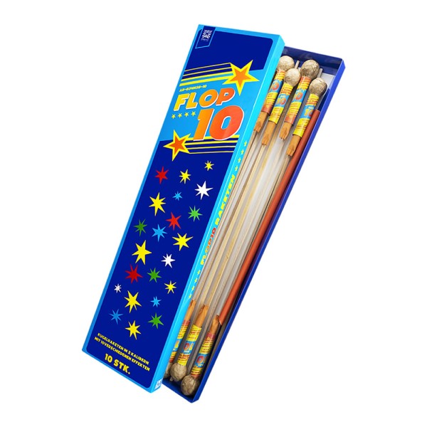 AR-B34M38-10 "Flop 10-Raketen" 10er-Pack von Funke Fireworks