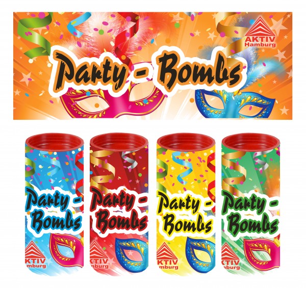 Party Bombs Tischbomben 4er-Set 450100, 1.4S