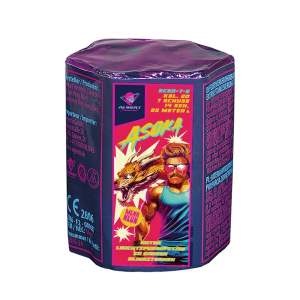 AC20-7-5 Funke - Albert Line - Asoka Gigant 5 - 7 Schuss Batterie 20mm AC20-7-5, 1.4g, NEM 0,056kg