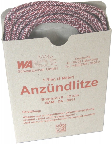 Wano Anzündlitze rot 8m, 8-12s/m