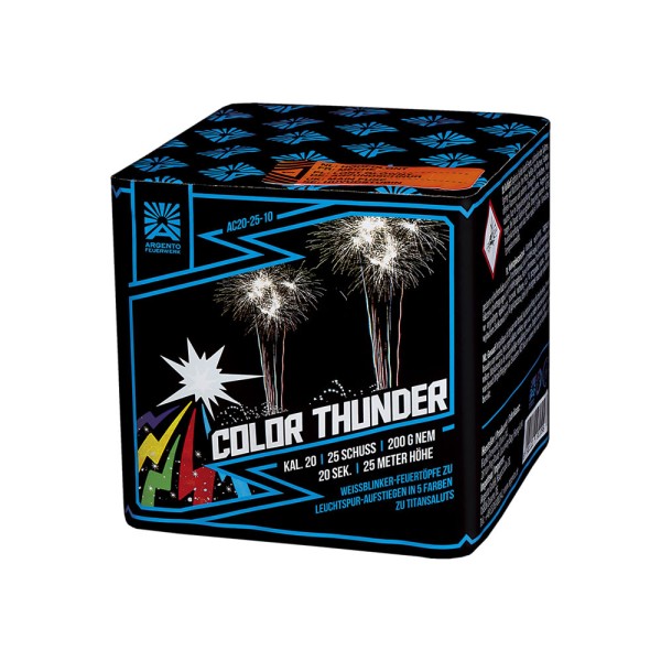AC20-25-10-B "Color Thunder 1.3g" von Argento Funke 25-Schuß-Batterie