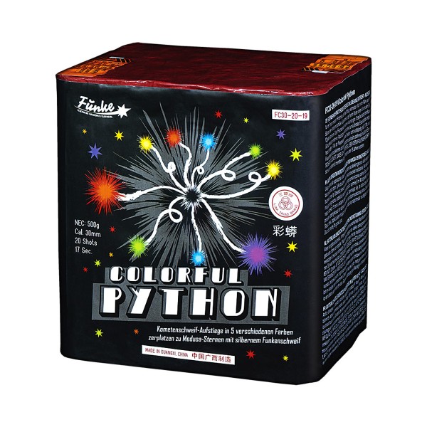 FC30-20-19 "Colorful Python" von Funke 20-Schuß-Batterie Specialeffekt