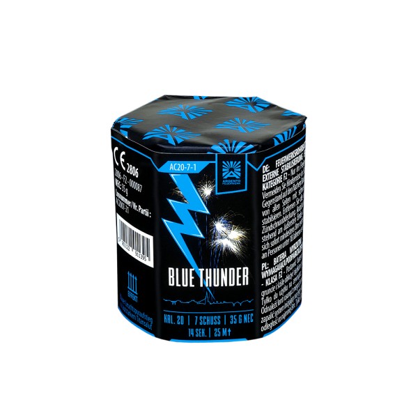 AC20-7-1 "Blue Thunder" 7-Schußbatterie von Argento Funke