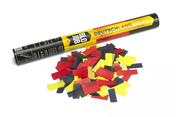 Konfetti Shooter Deutschlandregen 50cm Papierflitter schwarz-rot-gold 204404