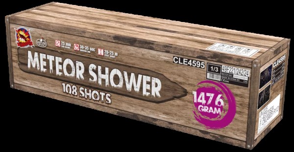 Meteor Shower 108 shots 25 mm SRPyro SR Pyro CLE4595