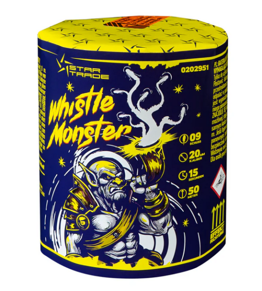 0202951 Whistle Monster - Lang brennende Silberpfeifen 9 Schuss Startrade